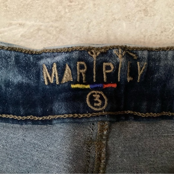 Whashed Out Blue Denim Shorts Size 3 - Picture 3 of 3